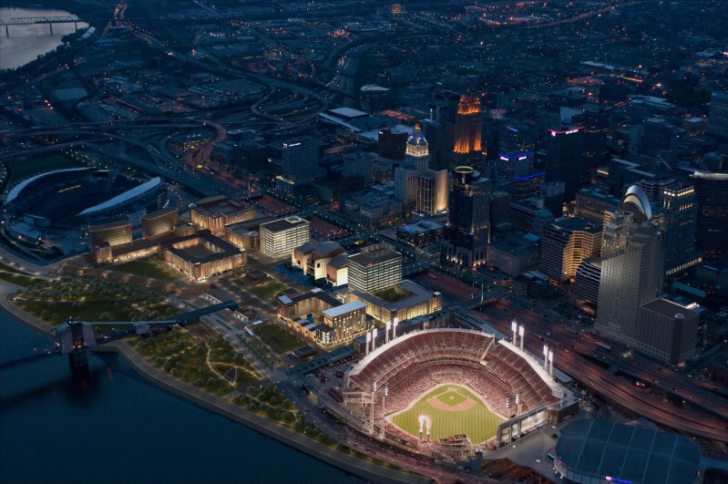 Cincinnati Central Riverfront - Night