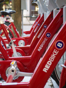 A Cincy Red Bike station