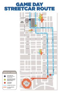 Town Center Garage Streetcar Route